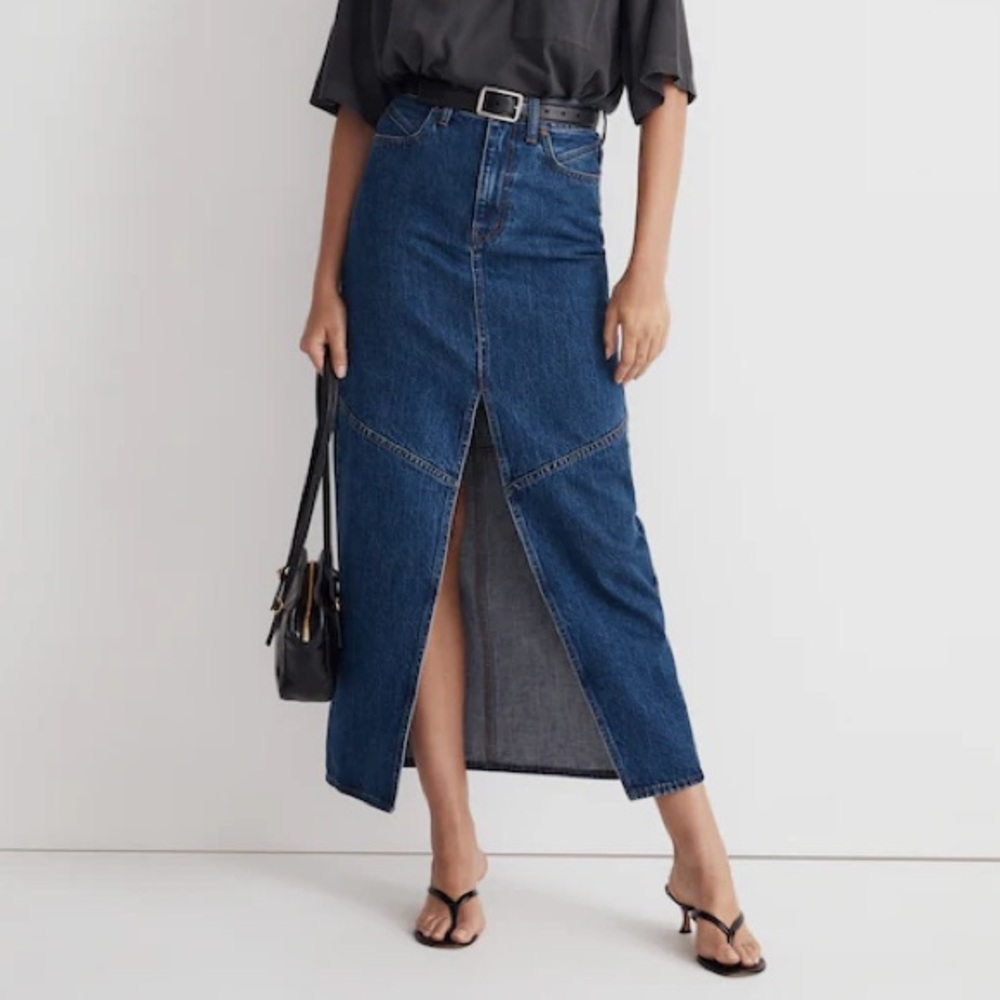 Madewell Denim Mid-Rise Maxi Skirt - Size 30 / 10